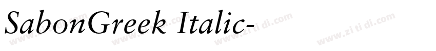 SabonGreek Italic字体转换